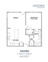 1 bedroom 1 bathroom 613 floor plan